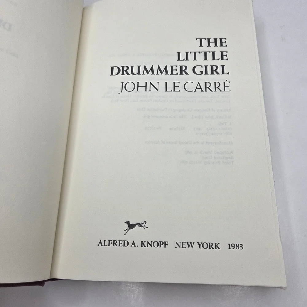 John le Carre The Little Drummer Girl Hardcover 1983 3rd Print Spy Thriller
